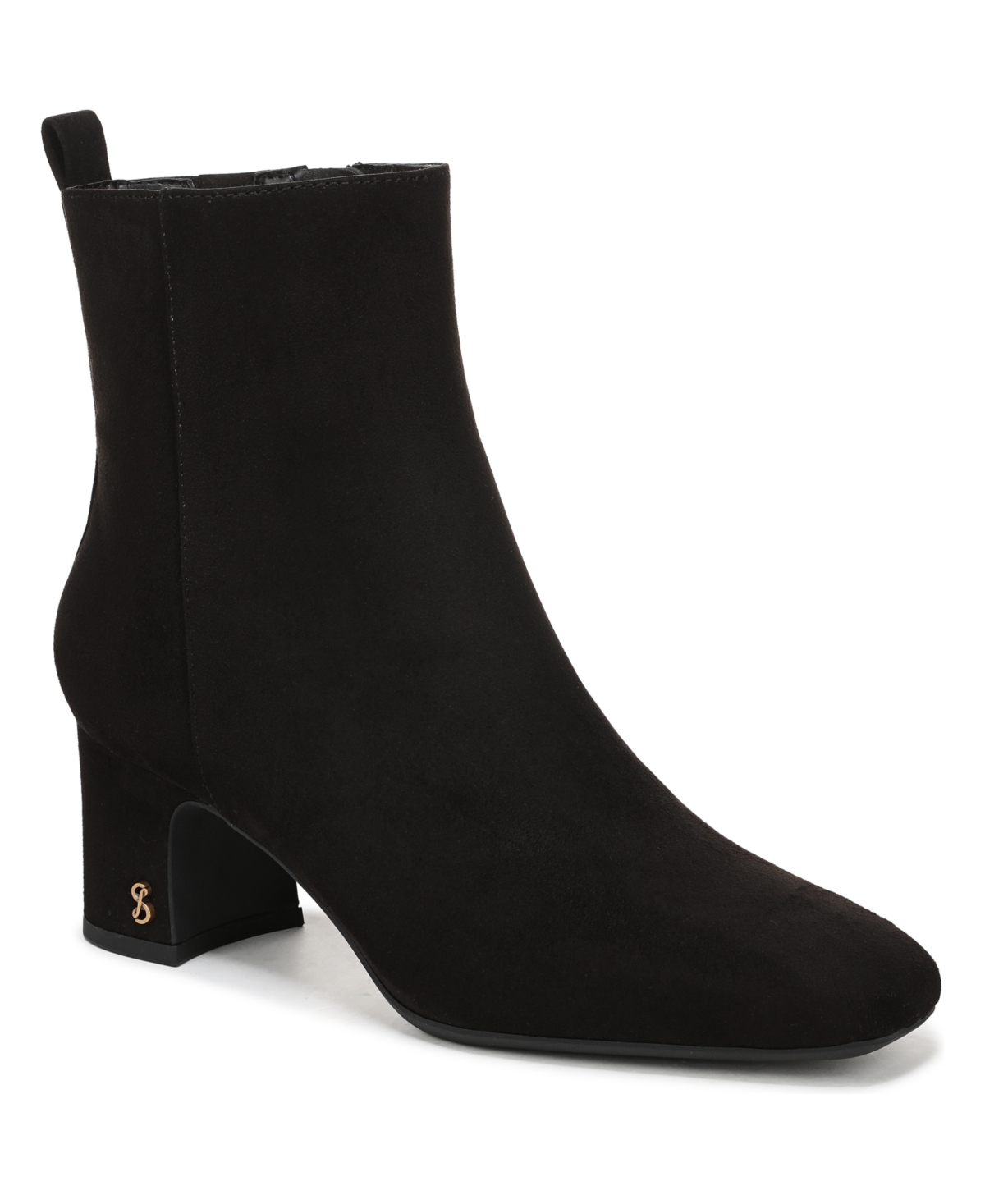 Sam & Libby Women's Yvonne Square Toe Booties In Black