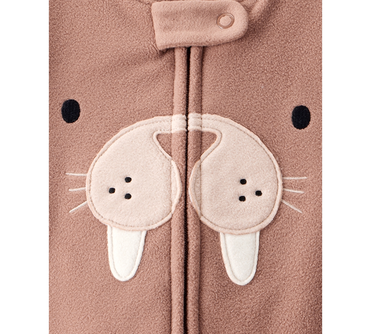 Carter's Baby Boys Walrus Loose-fit 2-way-zip 1-piece Footed Pajamas In Brown