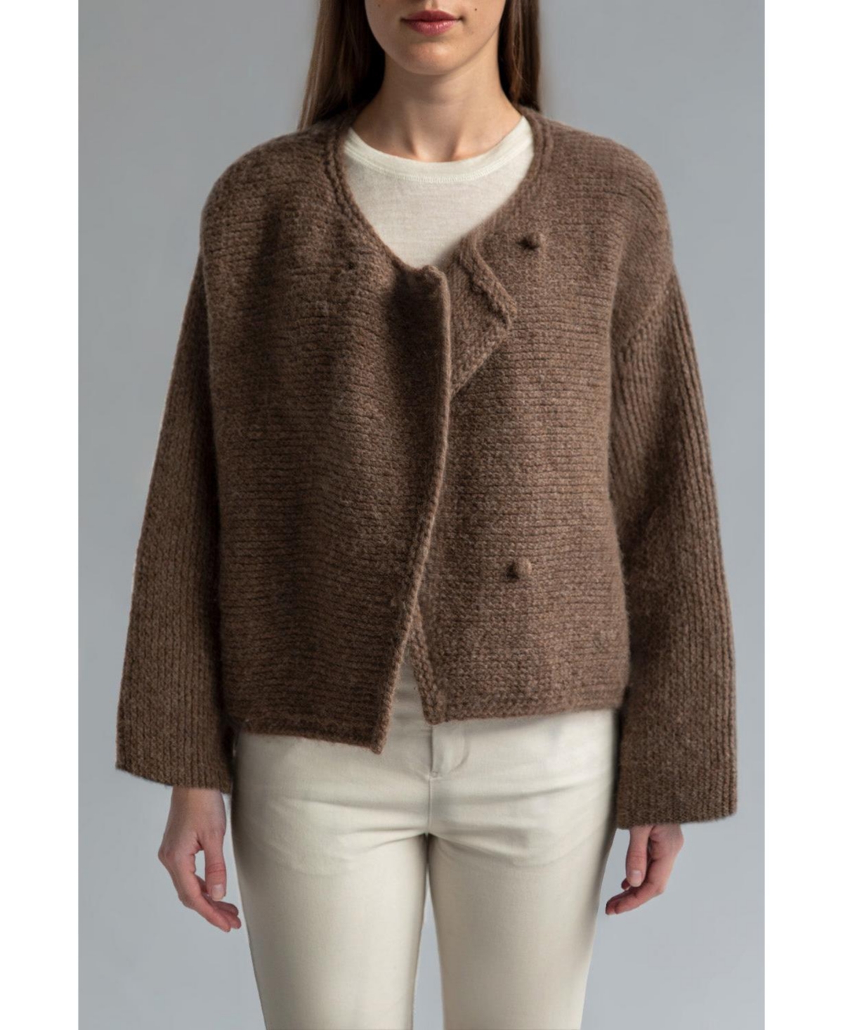 Women's Momo Handknit Cardigan - Saddle