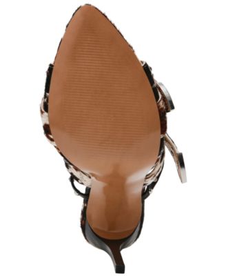 Women's Saddle-H Western Buckled High-Heel Dress Sandals