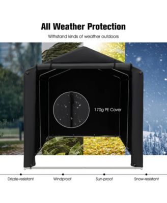 7 x 5.2' Heavy Duty Storage Shelter Outdoor Bike Storage Tent with Waterproof Cover