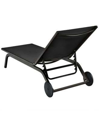 Outdoor Lounge Chair Chaise Reclining Aluminum Fabric Adjustable