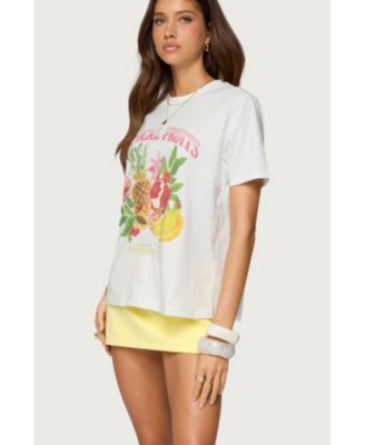 Womens Tropical Fruits Graphic T Shirt