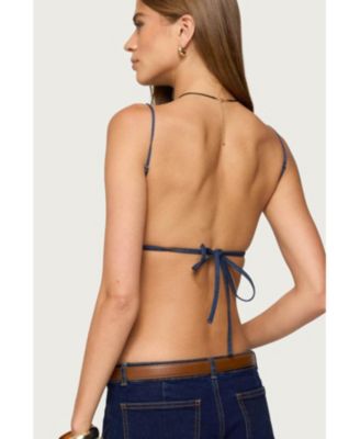 Women's Conley Backless Denim Top