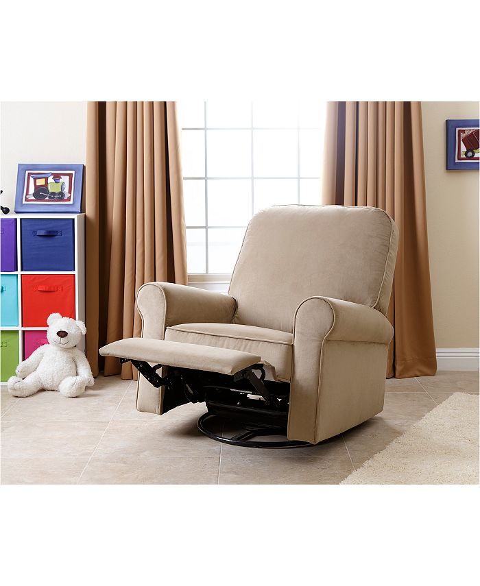 Abbyson Living CLOSEOUT! Levina Fabric Nursery Swivel Glider Recliner Macy's