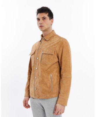 Men’s Suede Shirt Jacket, Created for Macy’s