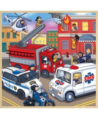 Wood Fun Facts - Emergency Vehicles 48 Piece Wood Jigsaw Puzzle