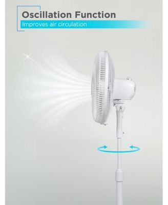 16-Inch Pedestal Fan, Oscillating Fan for Home and Office, with 3 Speed Settings