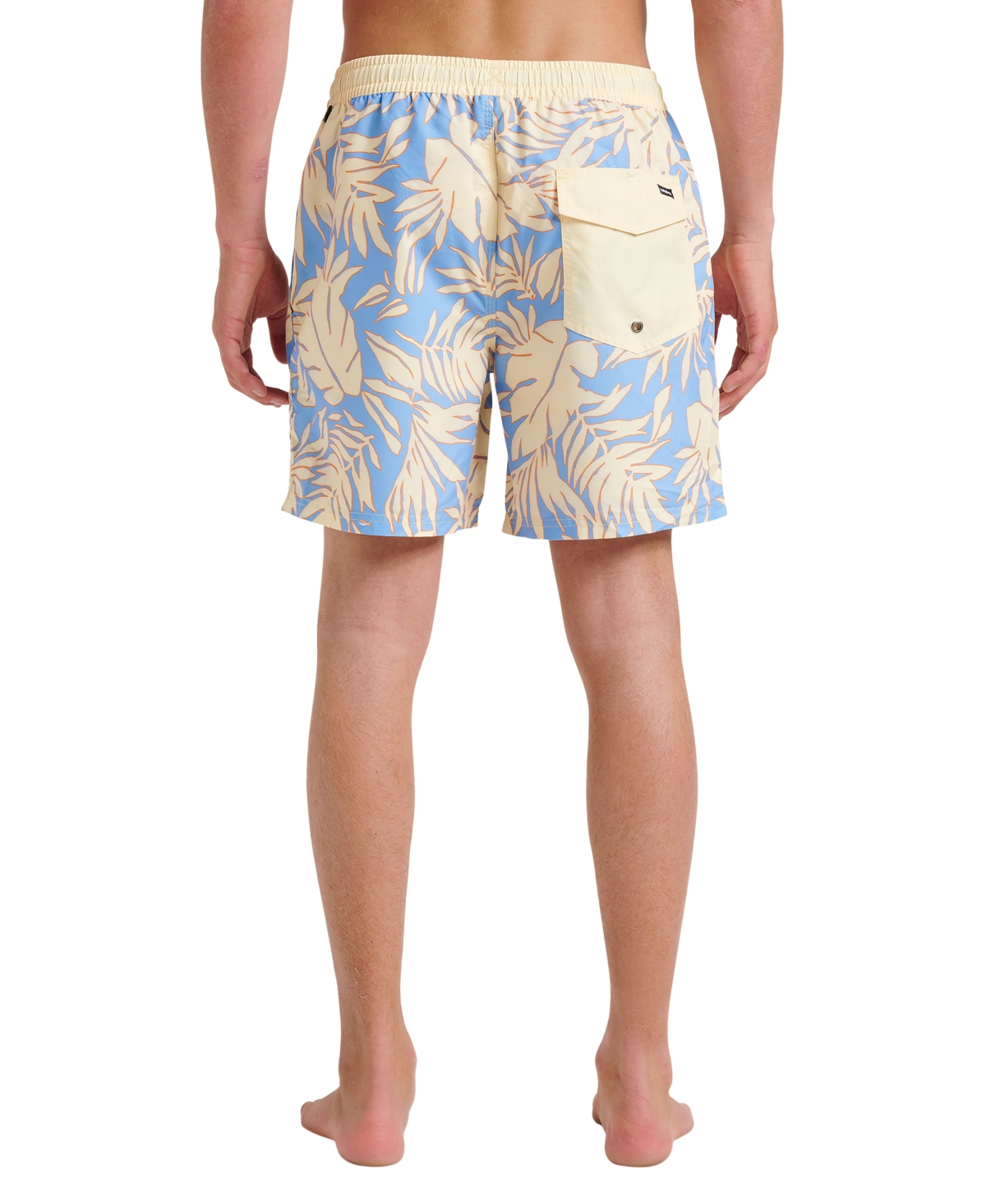 Quiksilver Everyday 17" Trippin' Palm Water Repellent Swim Trunks In Yellow