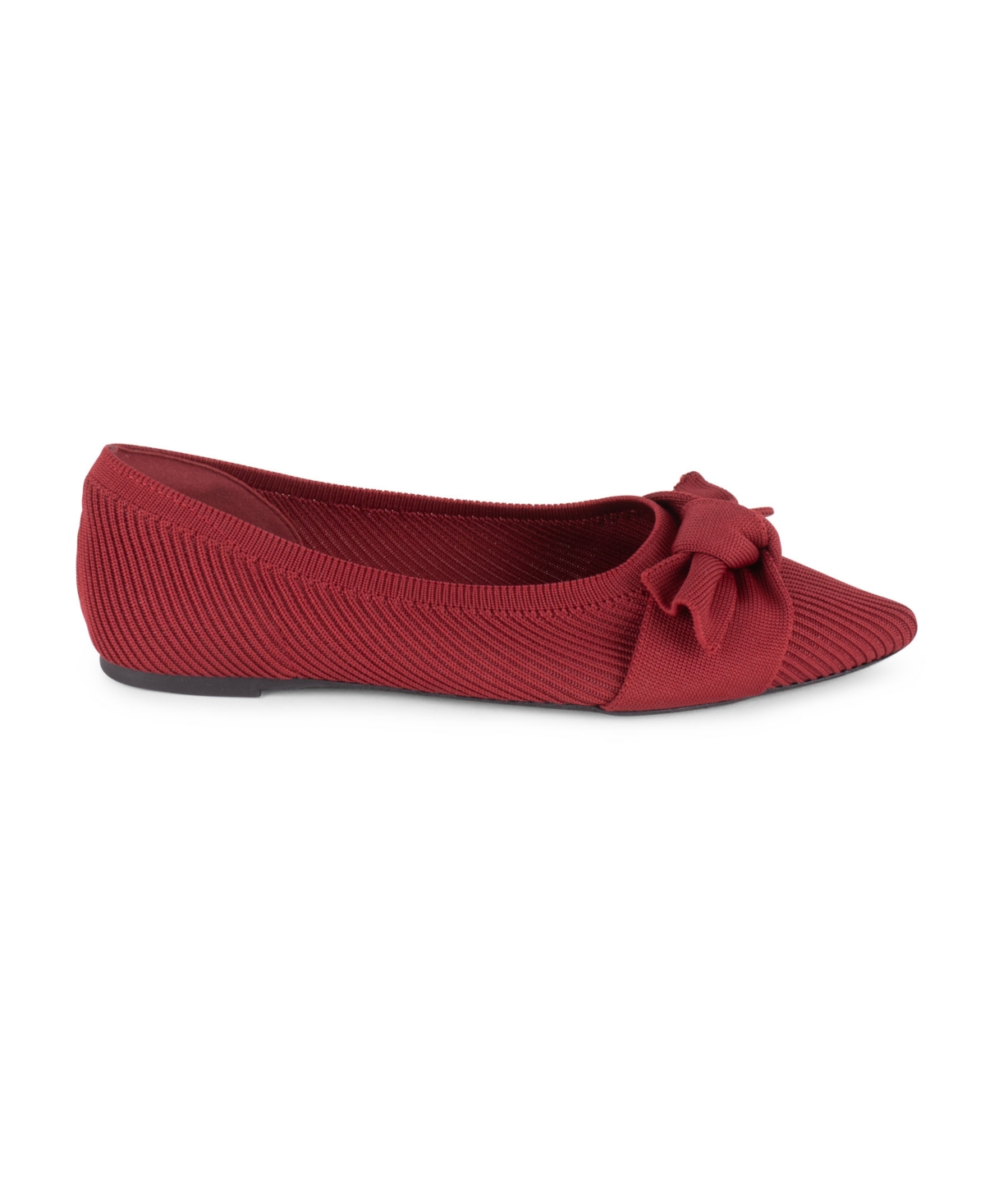 Tahari Montserrat Pointed Toe Flat In Red