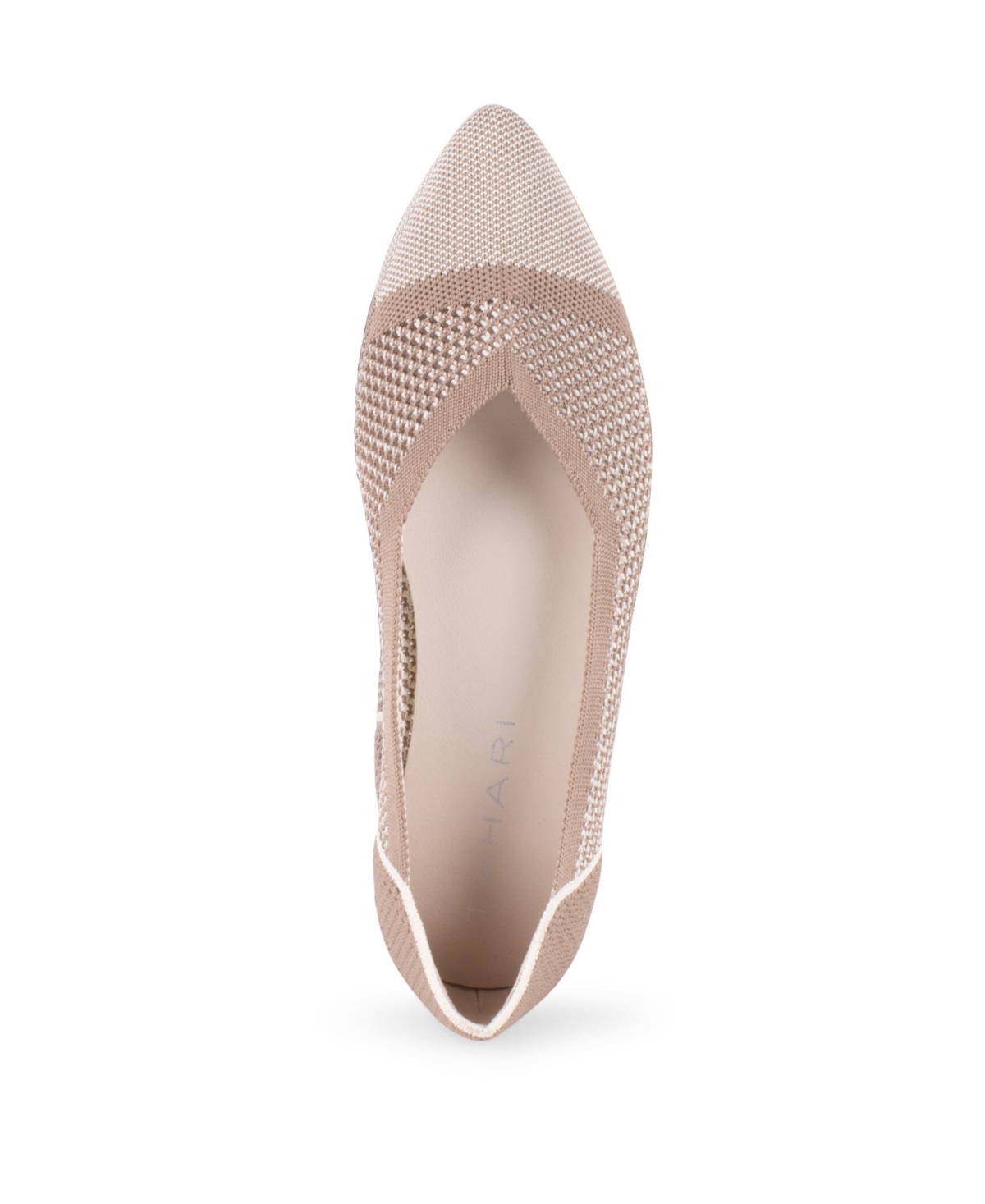 Tahari Antigua Knit Pointed Toe Flat In Pink