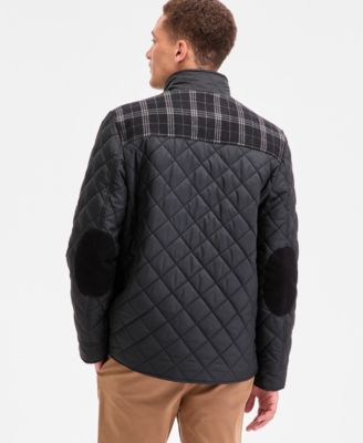 Men's Mixed Media Quilted Jacket
