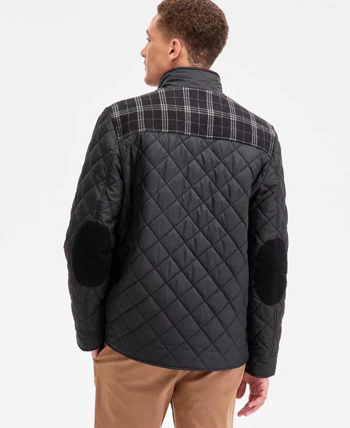 Men's Mixed Media Quilted Jacket - thumbnail 7