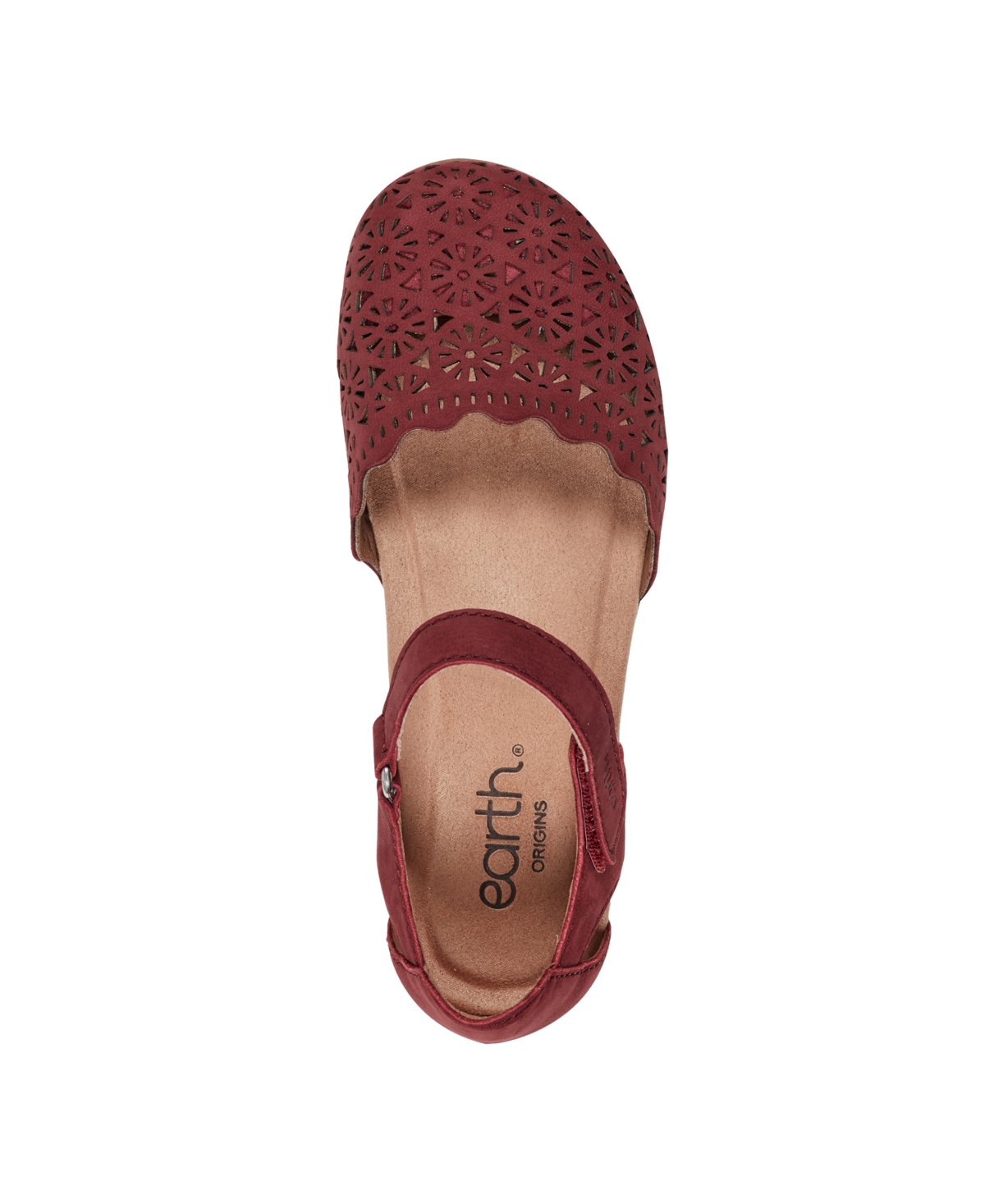 Earth Women's Bronnie Perforated Two-piece Flat Sandals In Red