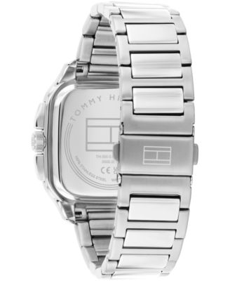 Men's Multifunction Silver Tone Stainless Steel Bracelet Watch, 39mm