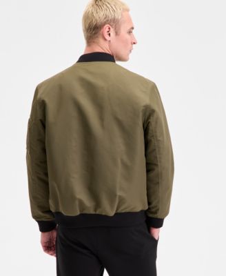 Men's Baken2435 Slim-Fit Satin Bomber Jacket