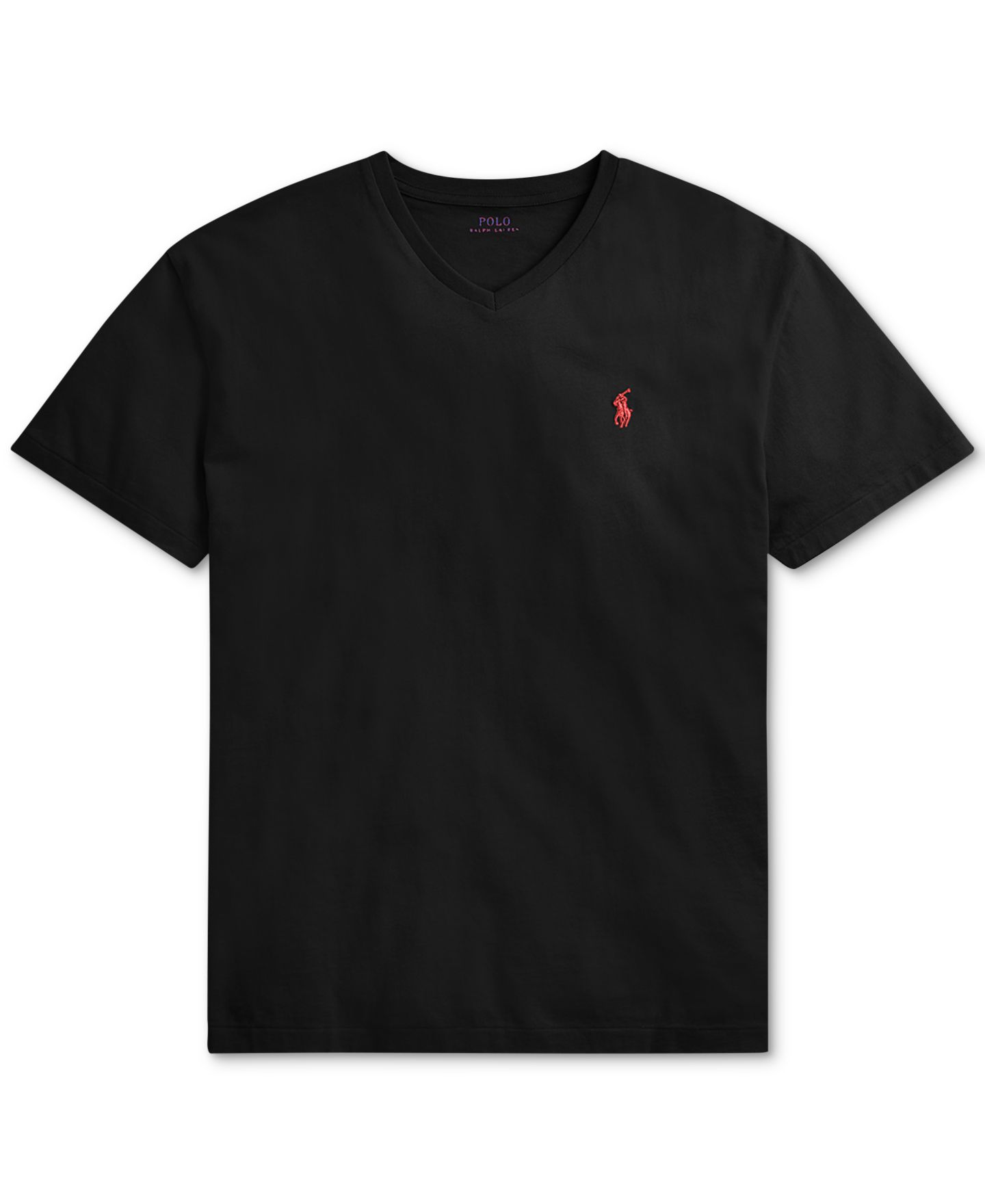 Мужская футболка Polo Ralph Lauren Classic-Fit V-Neck, цвет: Чёрный — фото 5