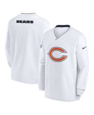 Nike - Men's White Chicago Bears 2023/24 Sideline Repel V-Neck Long Sleeve Pullover Windshirt