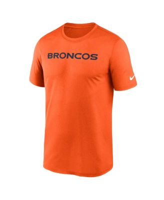 Men's Orange Denver Broncos Primetime Legend Wordmark Performance T-Shirt