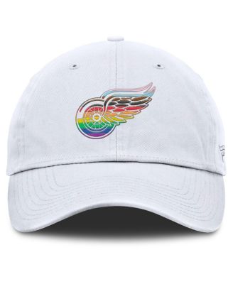 Men's White Detroit Red Wings PRIDE Adjustable Hat