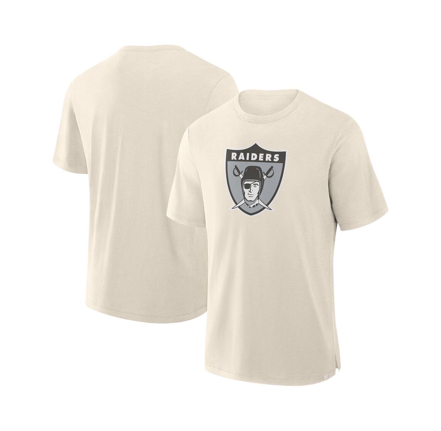 Men's Cream Las Vegas Raiders Slub T-Shirt