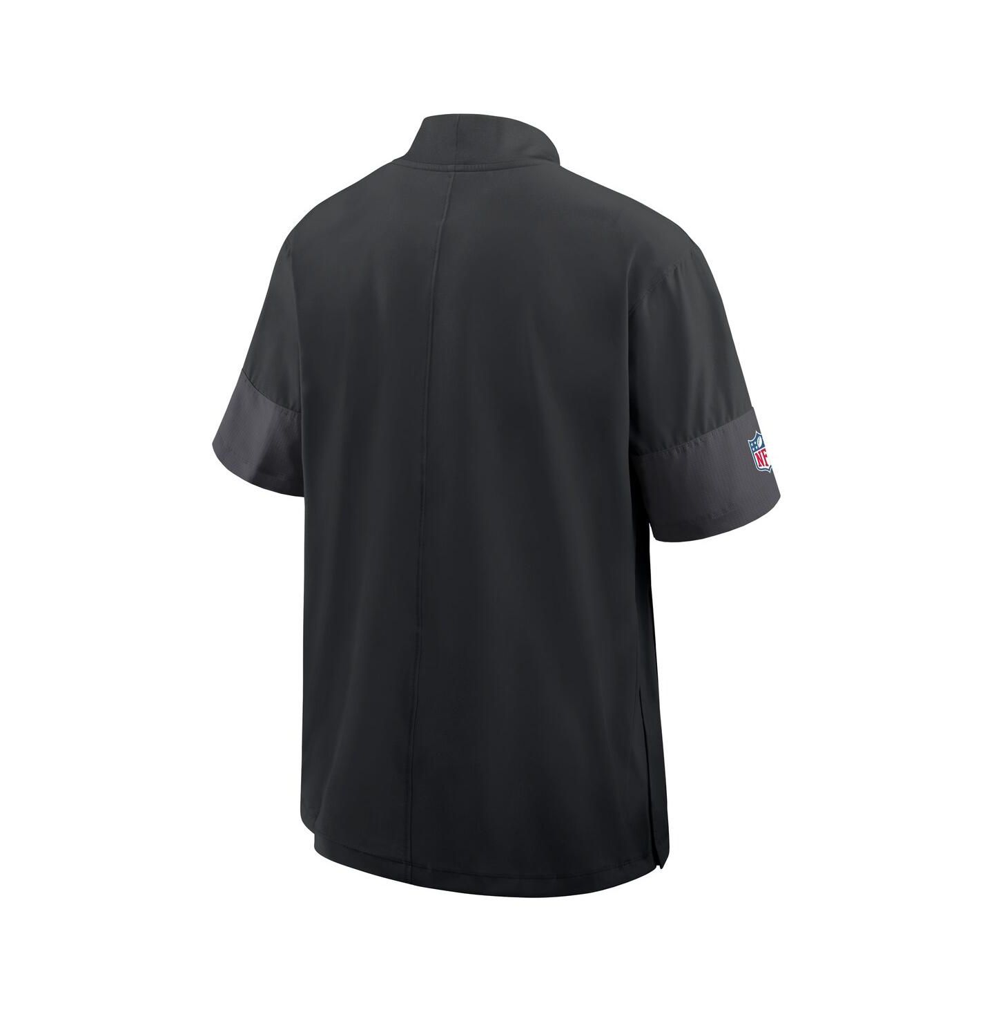 Мужская куртка Nike Black Detroit Lions Sideline Short Sleeve Quarter-Zip Performance Coach — фото 3