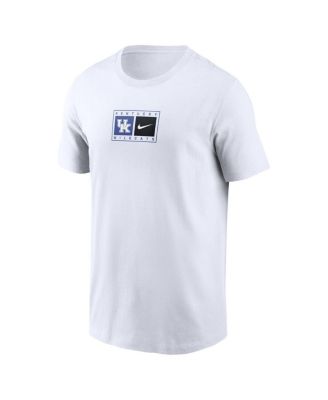 Men's White Kentucky Wildcats Campus Logo Swoosh T-Shirt