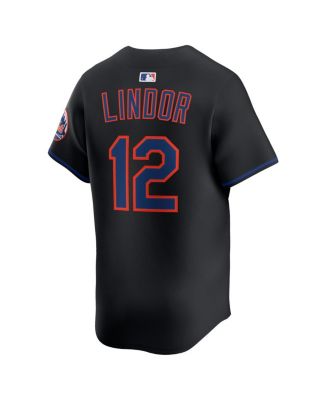 Men's Francisco Lindor Black New York Mets Alternate Limited Jersey