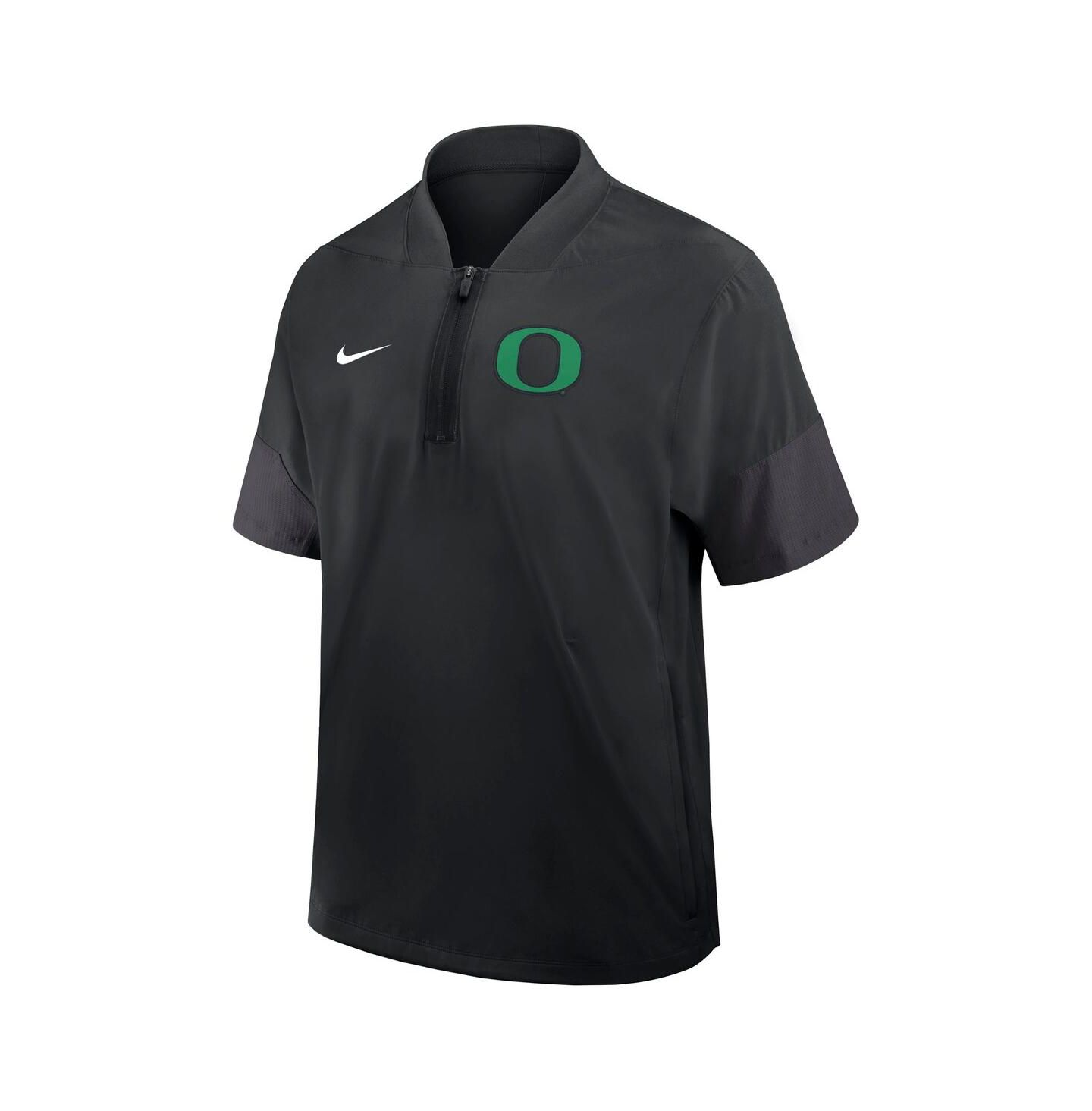 Мужская куртка Nike Black Oregon Ducks 2025 Sideline Coaches Lightweight Short Sleeve — фото 2