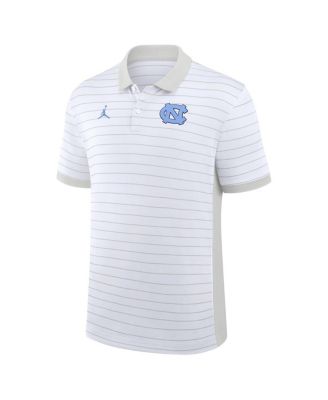 Men's White North Carolina Tar Heels 2025 Early Season Coaches Sideline Victory Stripe Performance Polo Shirt