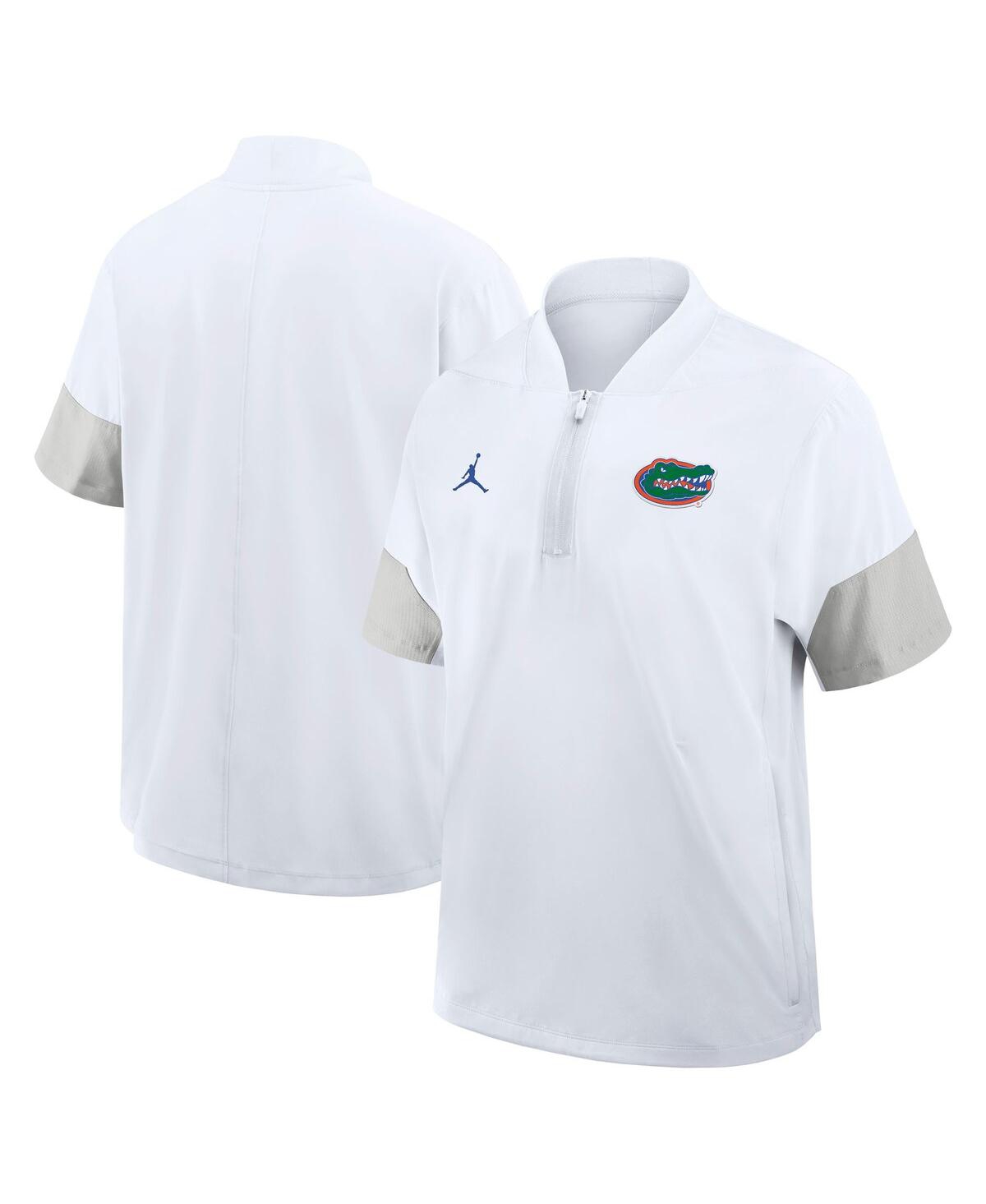Men's White Florida Gators 2025 Sideline Coaches Lightweight Short Sleeve Jacket - White