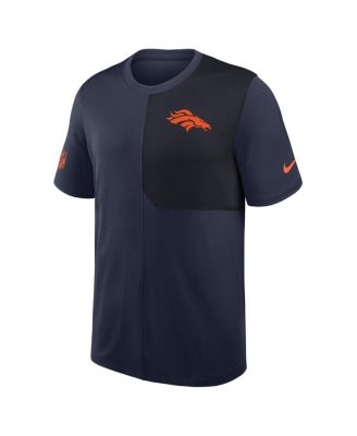 Men's Navy Denver Broncos Sideline UV Performance Coach T-Shirt