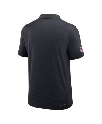 Men's Navy Houston Texans Sideline Victory Stripe Performance Polo Shirt
