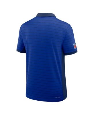 Men's Royal Buffalo Bills Sideline Victory Stripe Performance Polo Shirt