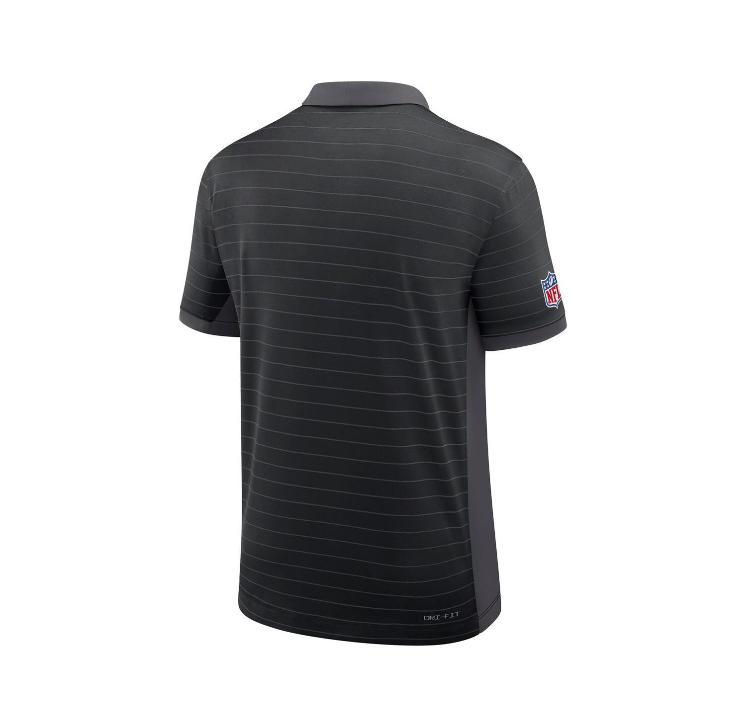 Men's Black Atlanta Falcons Sideline Victory Stripe Performance Polo Shirt