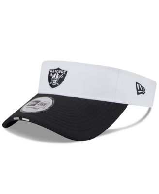 New Era - Men's White/Black Las Vegas Raiders 2025 NFL Training Camp Adjustable Visor Hat