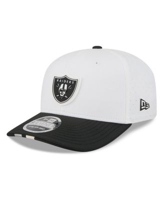 New Era - Men's White/Black Las Vegas Raiders 2025 NFL Training Camp 9SEVENTY Adjustable Hat