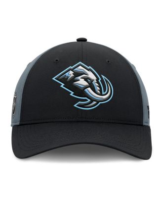 Men's Black/Charcoal Utah Mammoth Primary Logo Adjustable Hat