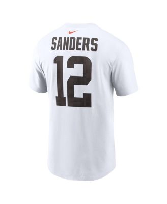 Men's Shedeur Sanders White Cleveland Browns 2025 NFL Draft Name Number T-Shirt