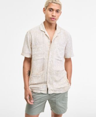 Sun + Stone - Men's Camp Mays Regular-Fit Printed Button-Down Shirt
