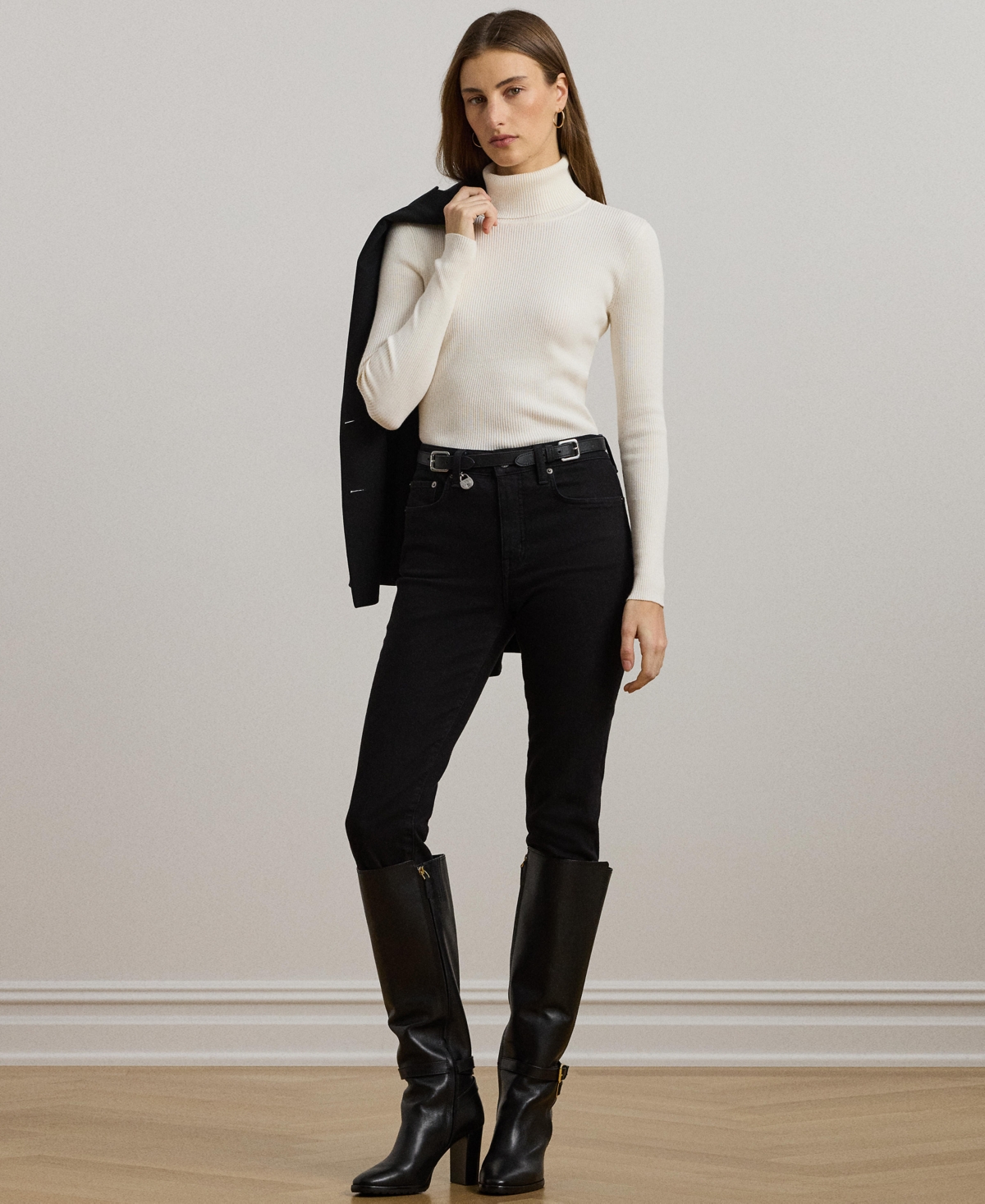 Ralph Lauren Ribbed Turtleneck Sweater P Xs Xxl In White