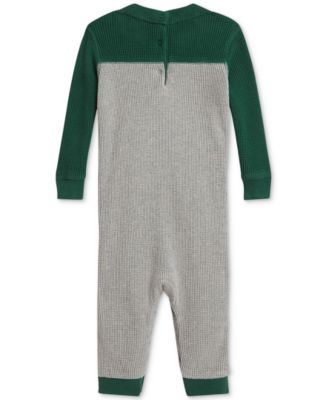 Baby Boys Waffle-Knit Coveralls