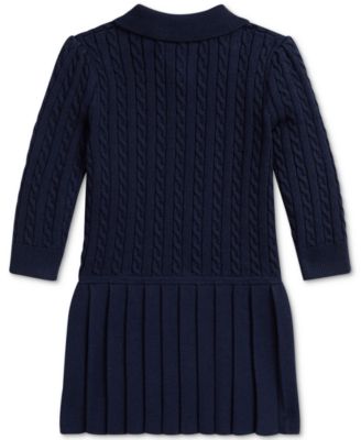 Baby Girls Cable-Knit Sweater Dress