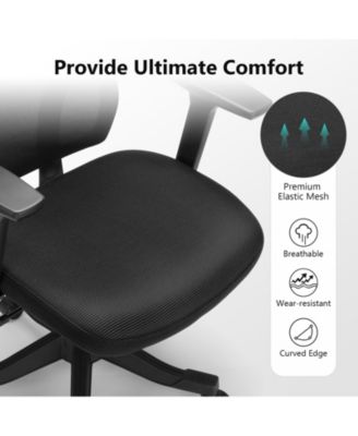 Mesh Office Chair Ergonomic Recliner Chair with 3D Adjustable Armrests & Lumbar Support