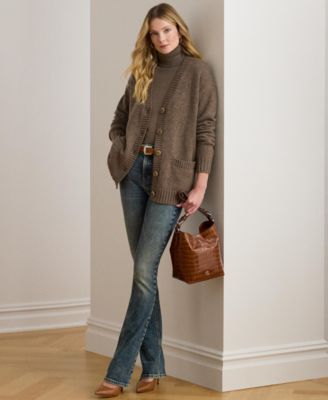 Women's Wool-Blend V-Neck Cardigan