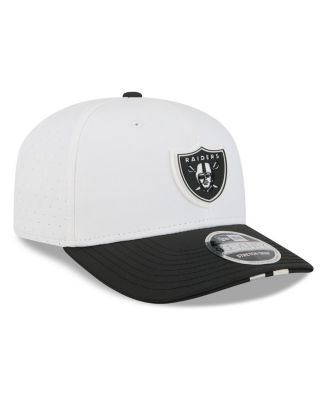 Men's White/Black Las Vegas Raiders 2025 NFL Training Camp 9SEVENTY Adjustable Hat