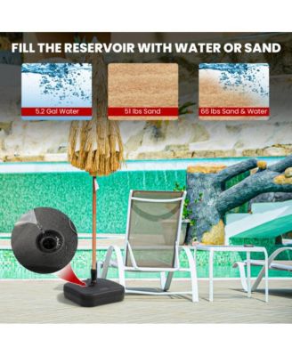 Fillable Patio Umbrella Base with Handle Fit 1.5 Inch Umbrella Poles