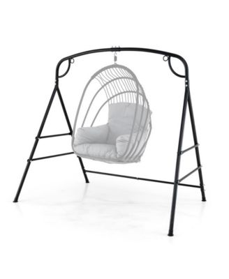 Outdoor Metal Swing Stand with 4 Support Bars and 2 Hanging Ways