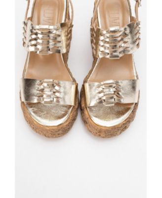 Fuela Leather Elastic Flat Sandals (Women)