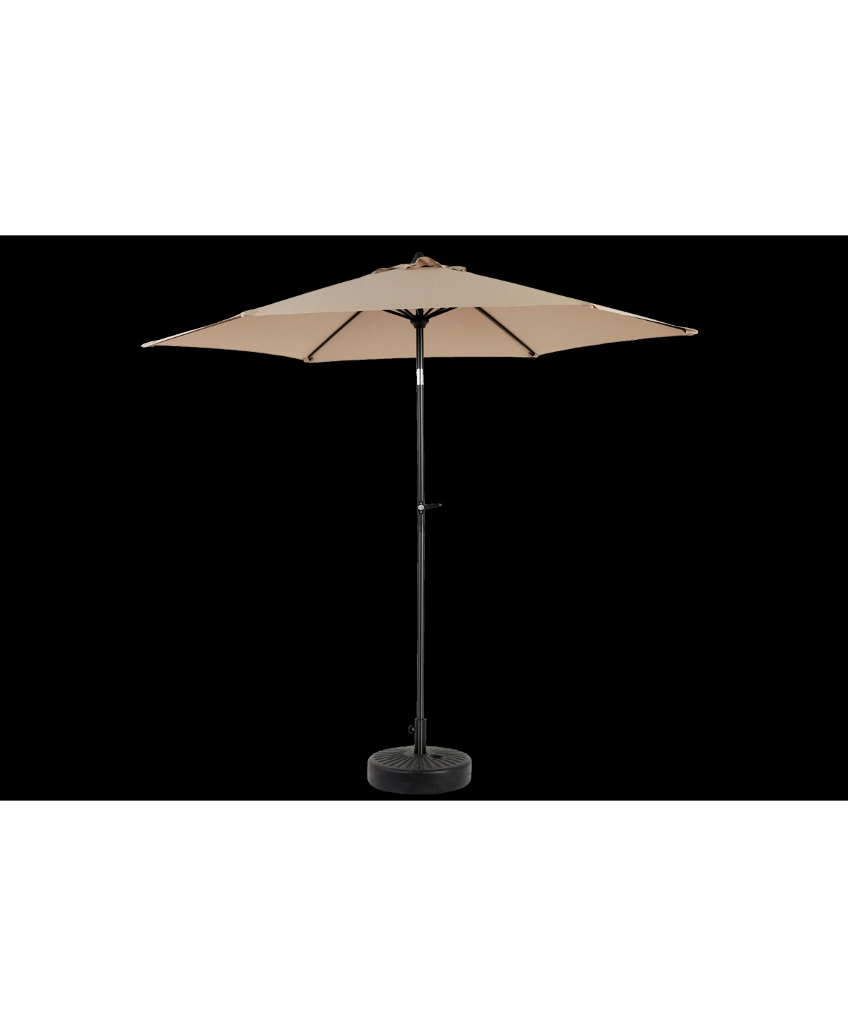 9FT Outdoor Patio Table Umbrella with Push Button Tilt and Crank, Market Umbrella 6 Sturdy Ribs